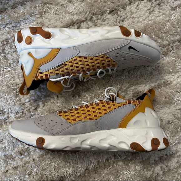 Nike React Sertu Vast Grey Black Light Grey Honeycomb Sneakers Men’s Sz 11.5 - Picture 2 of 7